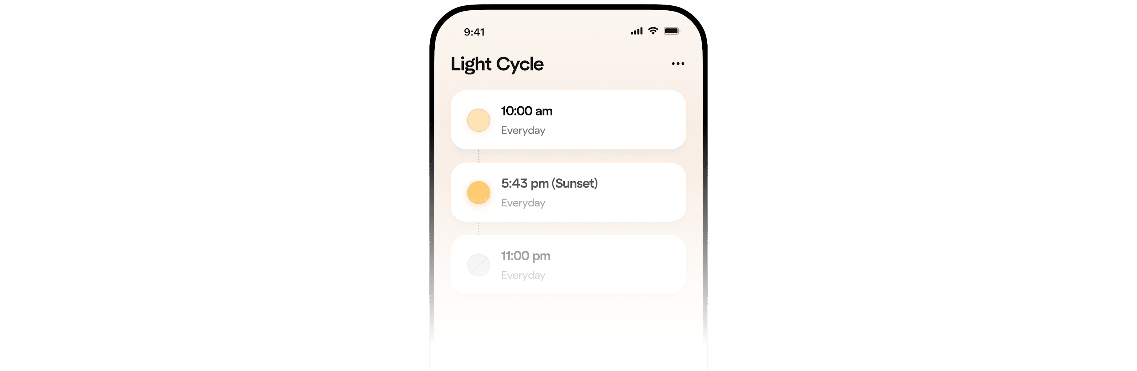 Shift tones throughout the day