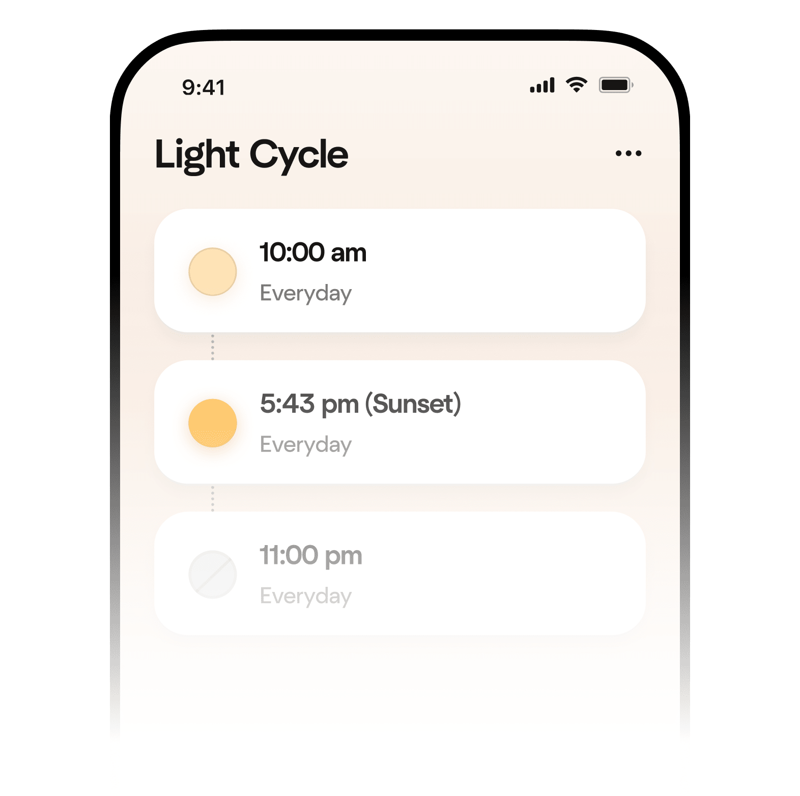 Shift tones throughout the day